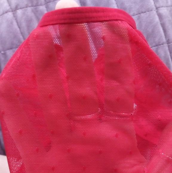 Red high neck mesh bralette 💖 - Picture 5 of 5